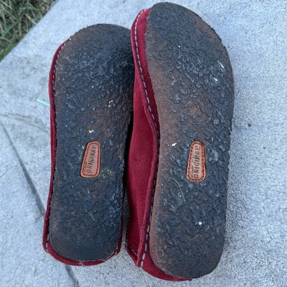Clarks Originals FARAWAY FIELD red suede Oxford shoes size 7 1/2 (7.5) women’s - Picture 8 of 12